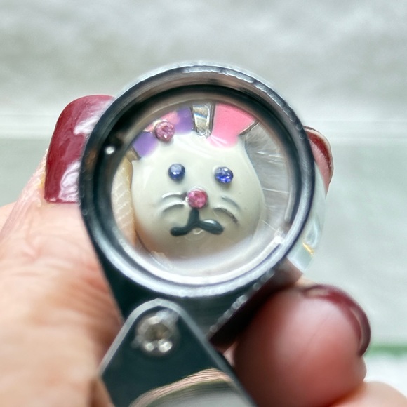 Cute Bunny Earrings with Pink and Blue Accents - Picture 4 of 9